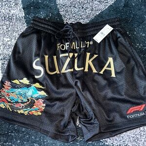 PacSun Black Suzuka Formula 1 Men's Shorts